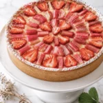 strawberry rhubarb custard tart 3