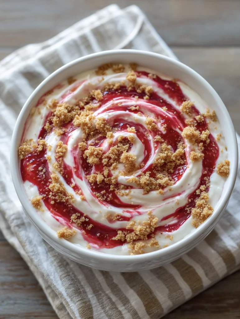no bake strawberry cheesecake dip 7