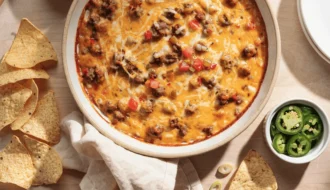 queso cottage cheese with beef dip 3