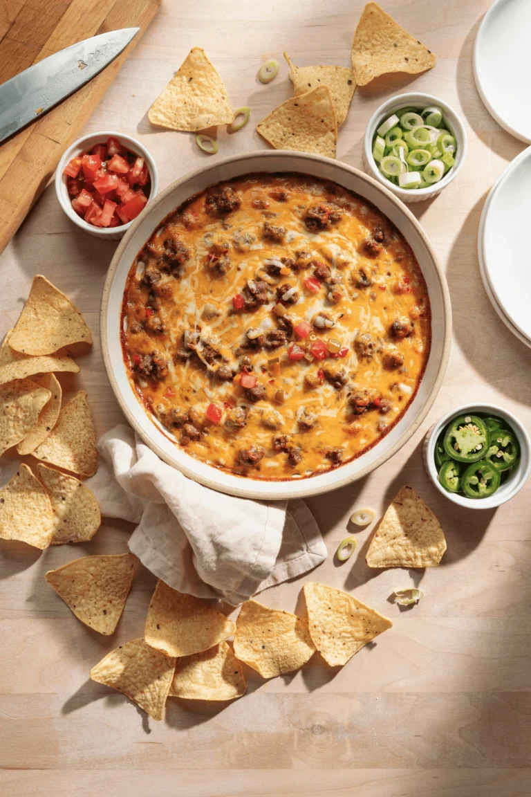 High-Protein Cottage Cheese Queso for a Crowd