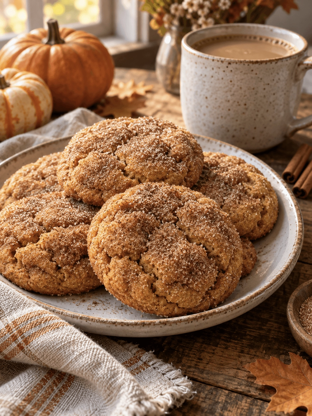Brown Butter Pumpkin Snickerdoodle Cookies (Soft and Chewy) 1 pumpkin snickerdoodle 24